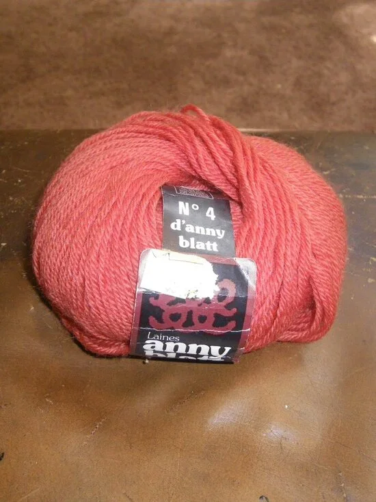 1 Skein Laines Anny Blatt Wool Yarn - Color Pumpkin Spice - 130 yds