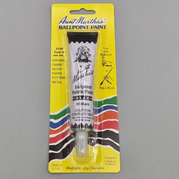Aunt Martha's‎ 900-1  Ballpoint Paint Tube 1oz-Black