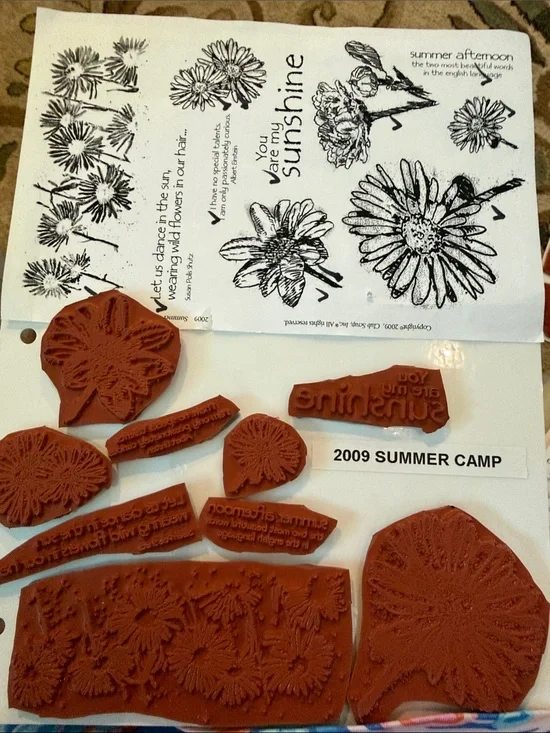 You Are My Sunshine Floral Rubber Stamp Set