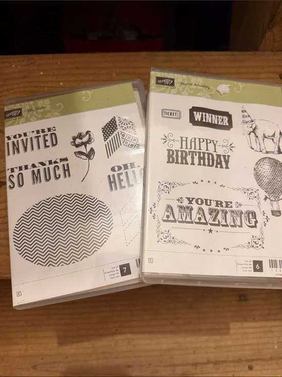 Stampin' Up! Black birthday and invitation stamp Sentiment Stamp Sets