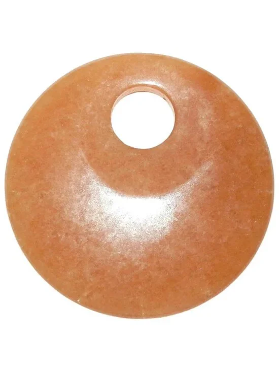 P2138 Red Aventurine Go-Go Donut Round 45mm Natural Gemstone Focal Pendant