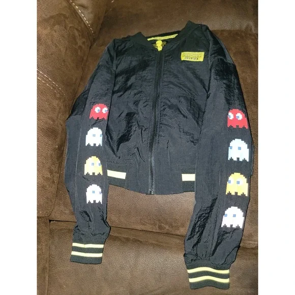 Justice‎ Pac-Man jacket size large 12 14 zip up ghosts