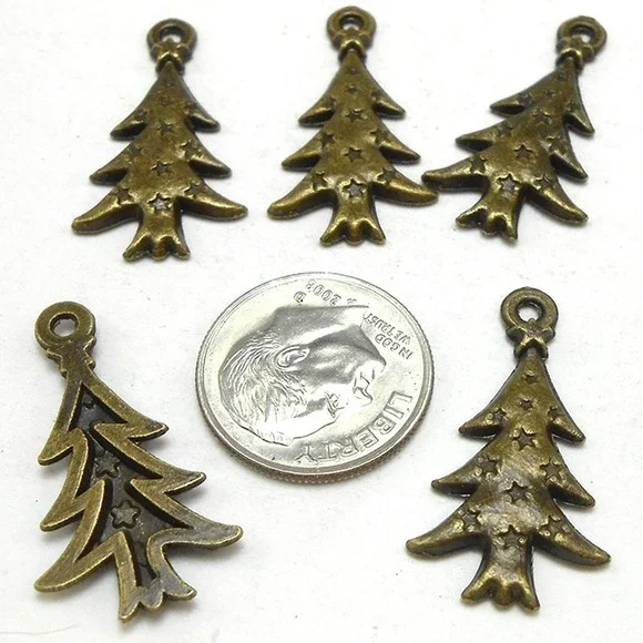 20pcs‎ Christmas Tree Charms for jewelry making