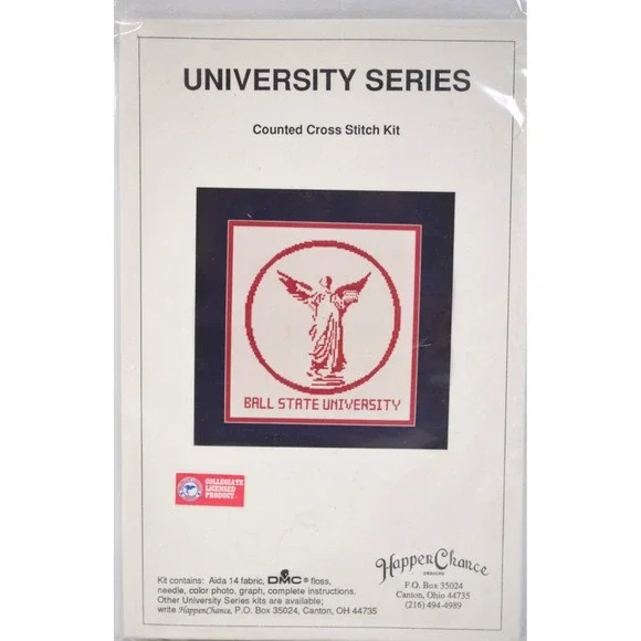 Happer Chance University Series Counted Cross Stitch Ball‎ State University