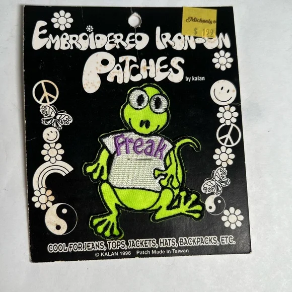 Vintage Kalan Freak Embroidered Iron-On‎ patch 90s Y2K
