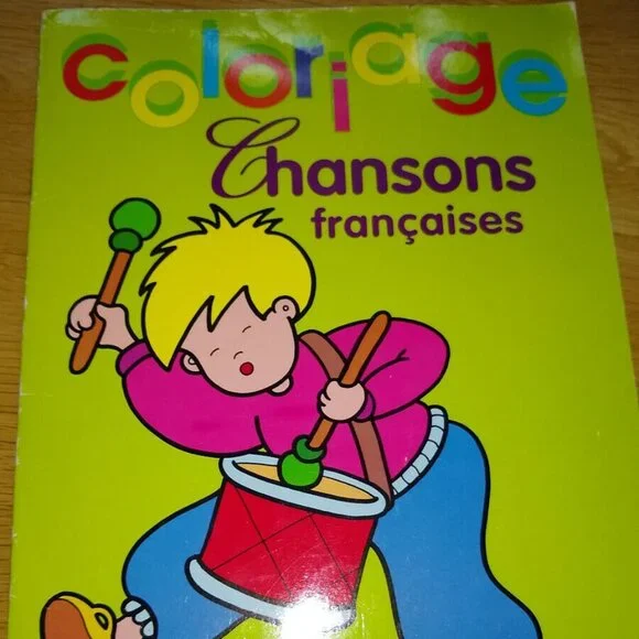 Coloring Book / Coloriage Chansons Francaises 1995 used paperback