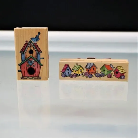 Easter Spring Stamps Sweetheart Birdhouses All Night Media Rubber Stampede