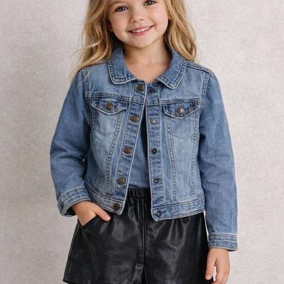 Crazy 8 Kids Denim Jacket. Good Condition. Stretch/Snaps. Size 4t
