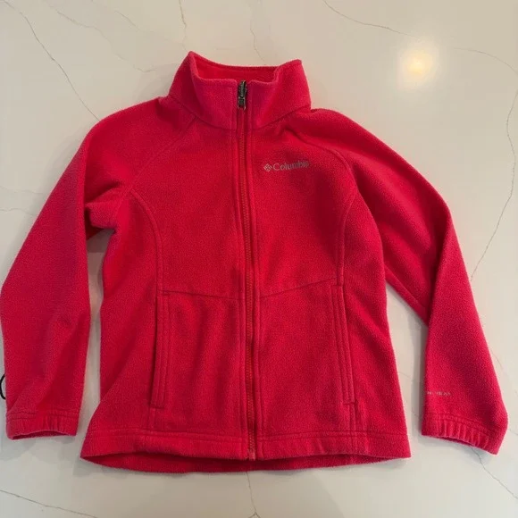 Columbia Girls Pink Fleece Jacket Omni Heat Interchange Size S‎