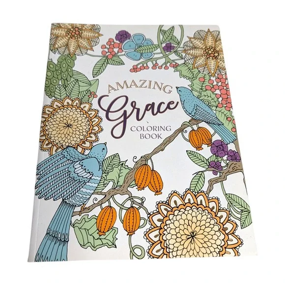 Amazing Grace Coloring Book Scripture Designs Birds Flowers‎ Tear Out Pages