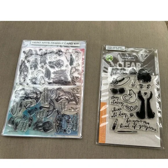 Hero Arts Clear Stamps Dies Bundle Feb April 2017‎ Card Kit Stay Classy 3 Sets