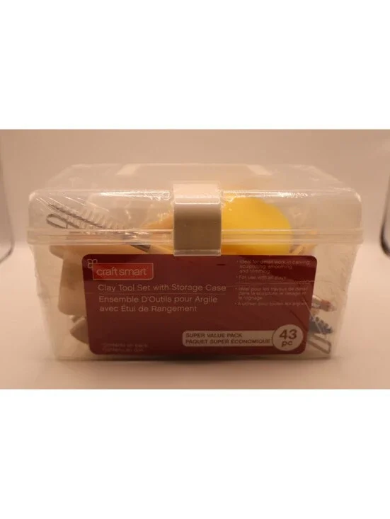 Craft Smart Clay Tool Set with Storage Case, 43-Piece Potery