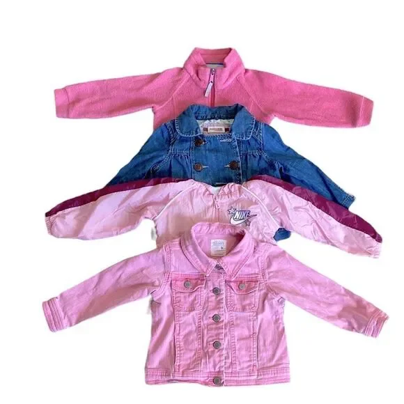 Girls Fall Spring Jacket Lot of 4 Size 2T