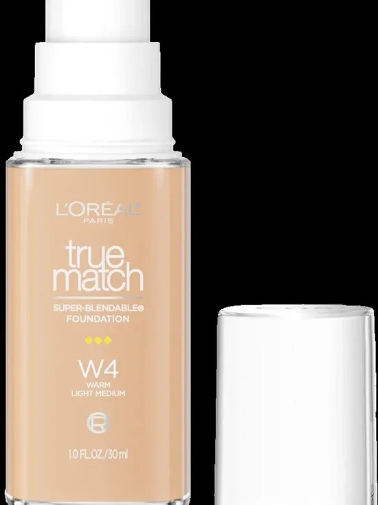 L'Oreal Paris True Match Cream Foundation Makeup, W4 Warm Light Medium, 1 fl oz