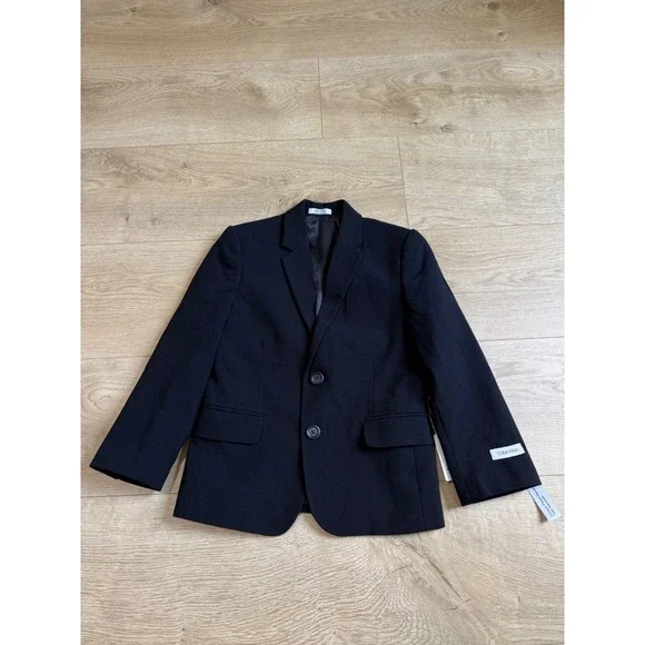 NWT Boys Calvin Klein Suit Separates Black SLIM FIT Jacket‎ Size 5 msrp $89.50