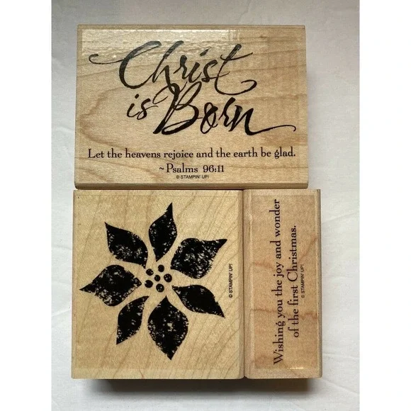 STAMPIN' UP!‎ Christ is Born Wood & Rubber Stamps