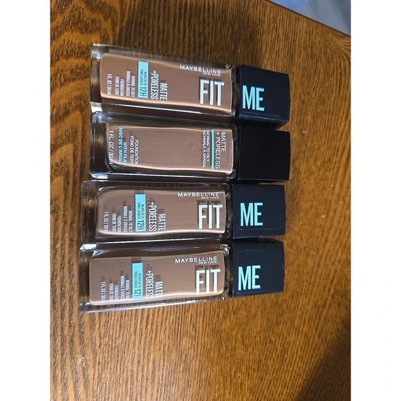 4x Maybelline Fit Me Matte + Poreless Foundation Normal to Oily  #358 Latte 1 oz