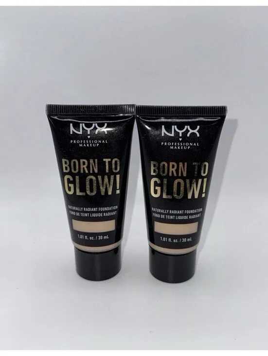 2 NYX Born To Glow Naturally Radiant Foundation Light Ivory