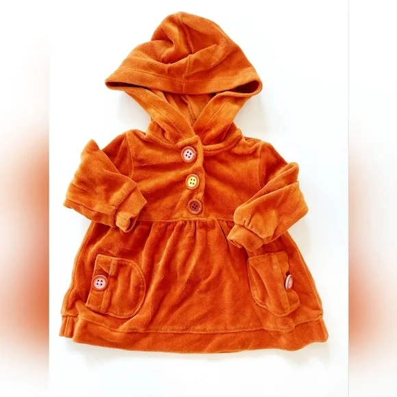 Velvety Orange Jacket‎ Pullover Autumn 6-12 months gymboree