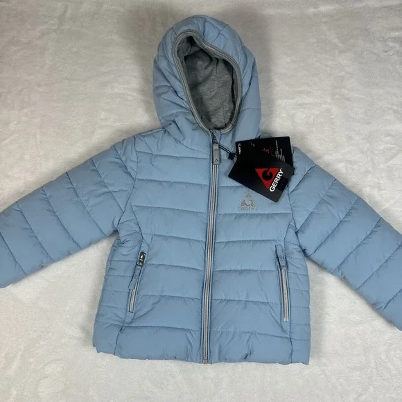 Gerry Kids Jersey Lined Jacket Hooded Blue Girls Boys‎ Size 2T