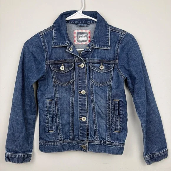 Mini Boden Denim Jacket Kids 9-10Y Blue Classic‎ Stretch Trucker Jean Coat