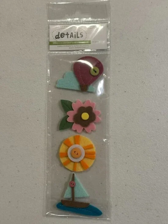 NEW Details Adhesive Layered Embellishments 