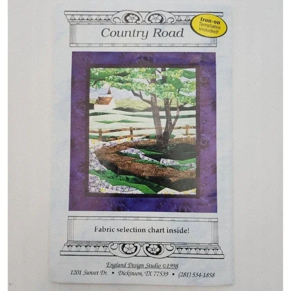 Vintage Country Road Quilt Pattern CR-502 England Design Studio 15.5