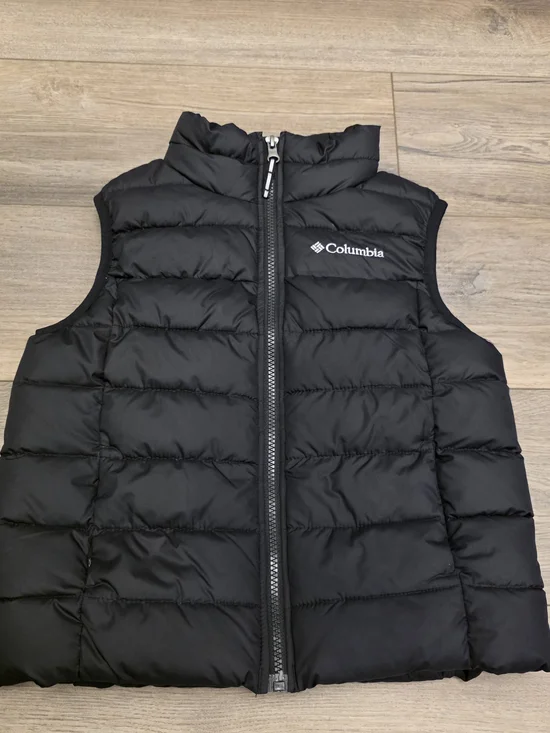 Columbia Powder Lite Black Puffer Vest Size XS 6/7