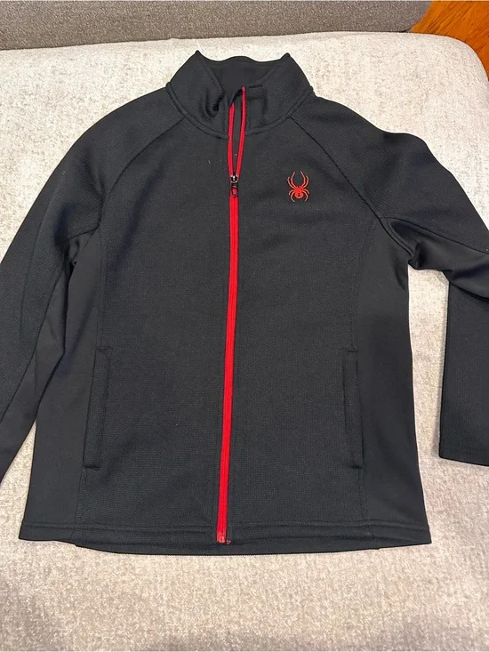 Spyder Black Jacket with Red Zip and Spider Logot new without tags