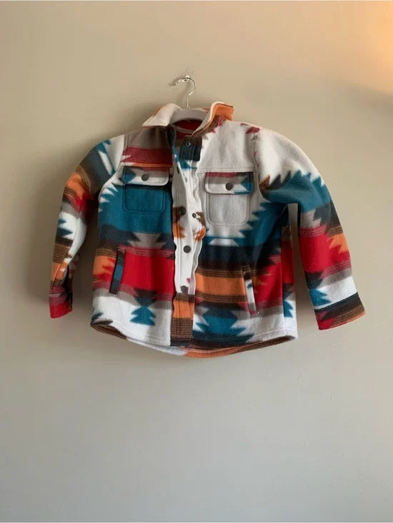 Victory Outfitters NWOT Girl Jacket Shirt Button Down Western Size M 7/8 Fleece