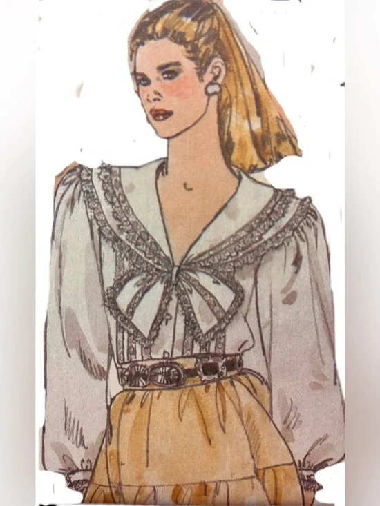 Vintage 80’s McCalls Blouse Pattern — Feminine Vintage-Inspired Tops