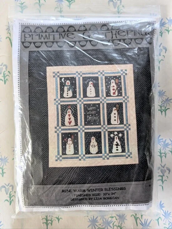 Primitive Gatherings Mini Warm Winter Blessings Quilt Kit NEW Holiday Winter DIY