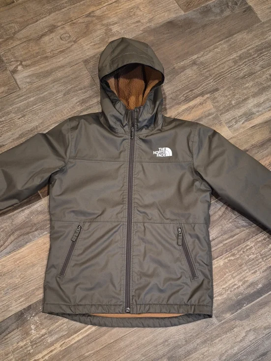 Boy's The North Face Warm Storm Hooded Jacket, Zipper Closure, Large Size 12