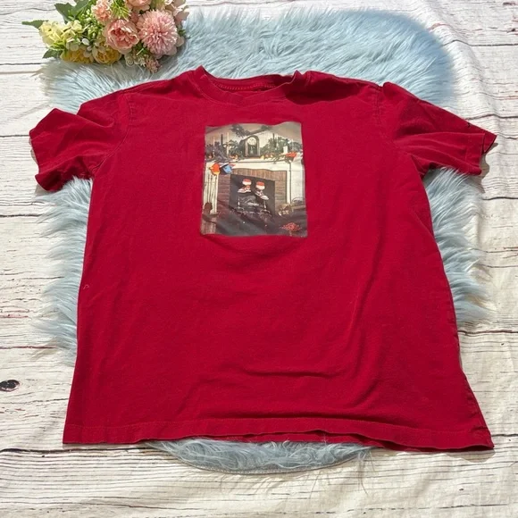Nike Air Jordan Red Logo Chimney Short Sleeve T-Shirt Sz M