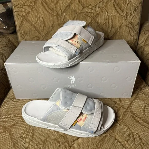 Union LA Nike Air Jordan Crater Slide‎ SP Smoke Grey DO6274 001 Sandals Size 12
