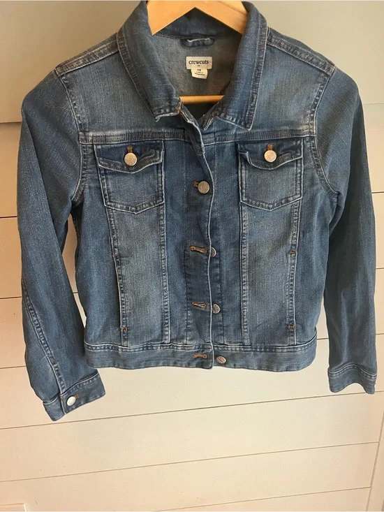 Crewcuts J.Crew Girls Classic Blue Denim Jacket Size 12