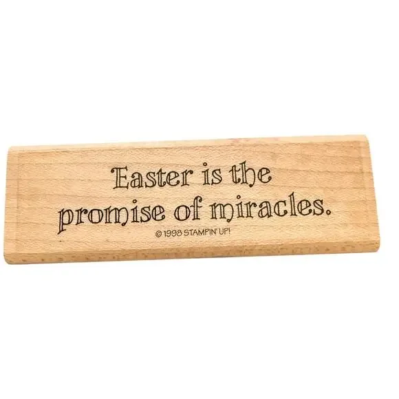 Stampin’ Up Easter Is The Promise Of Miracles Vintage 1998 Rubber Stamp
