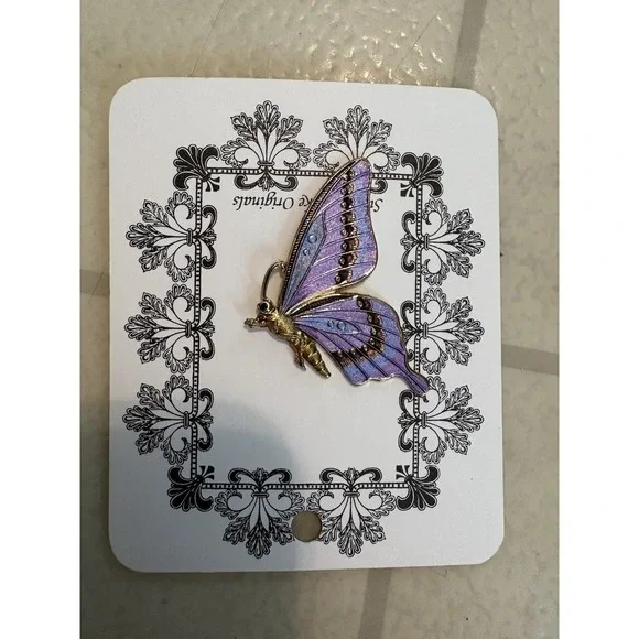 Susan Clarke Originals Butterfly Button New Old Stock