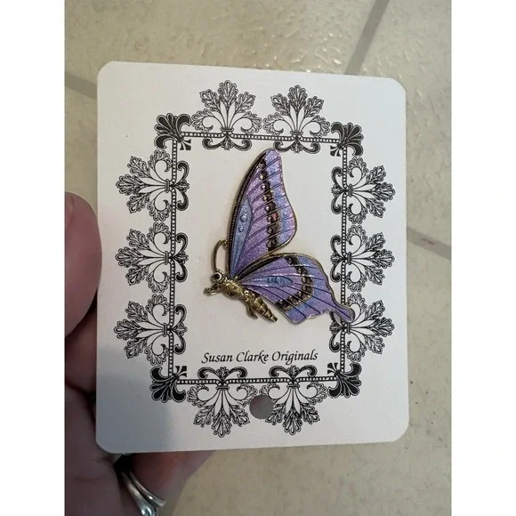 Susan Clarke Originals Butterfly Button New Old Stock