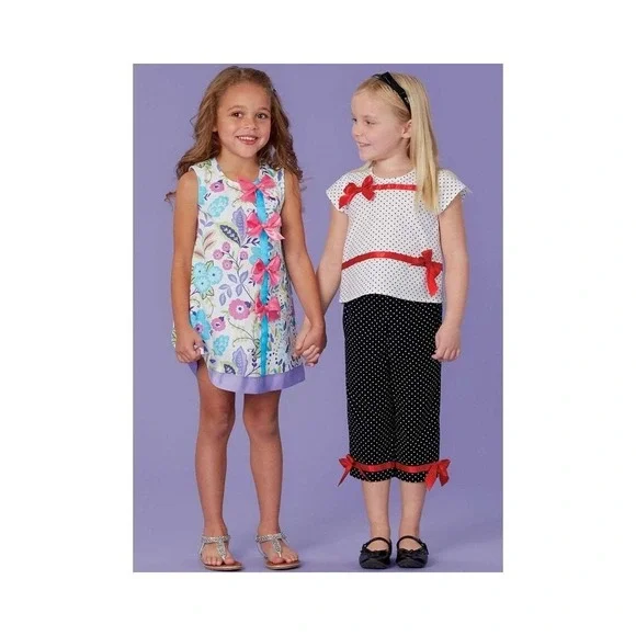 Kwik Sew Sewing Pattern K260 Dress Top Capris Girls Size‎ XXS-L