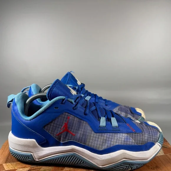 Jordan One Take 4 Game‎ Royal Basketball Shoes Men's Size 9 Blue Red Sneakers
