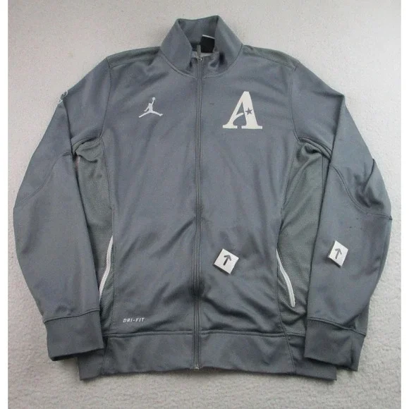 Nike Jordan Dri-FIT Jacket Mens Medium‎ Gray Full Zip Track Jumpman 696736-065