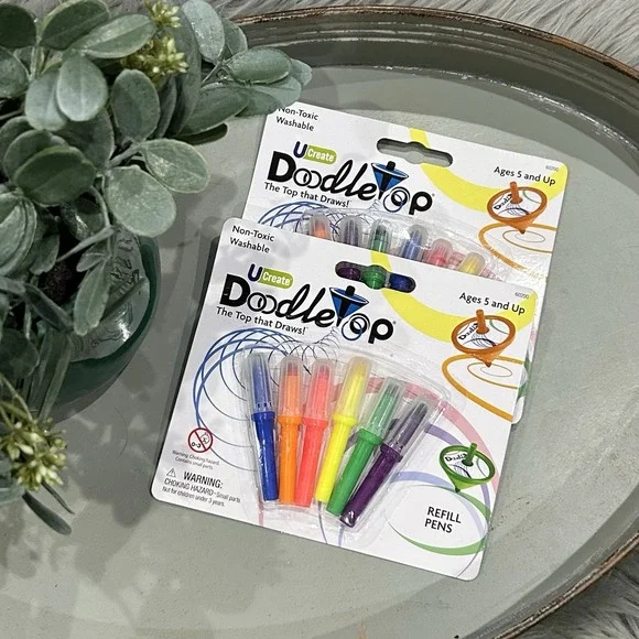 U-Create Doodletop Twister 6 Refill Pens Bundle Of Two for Tops, Drawing‎ Games