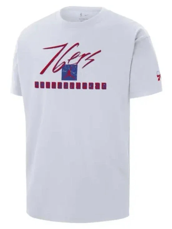 Men's JORDAN Philadelphia 76ers courtside statement edition nba max90 t-shirt