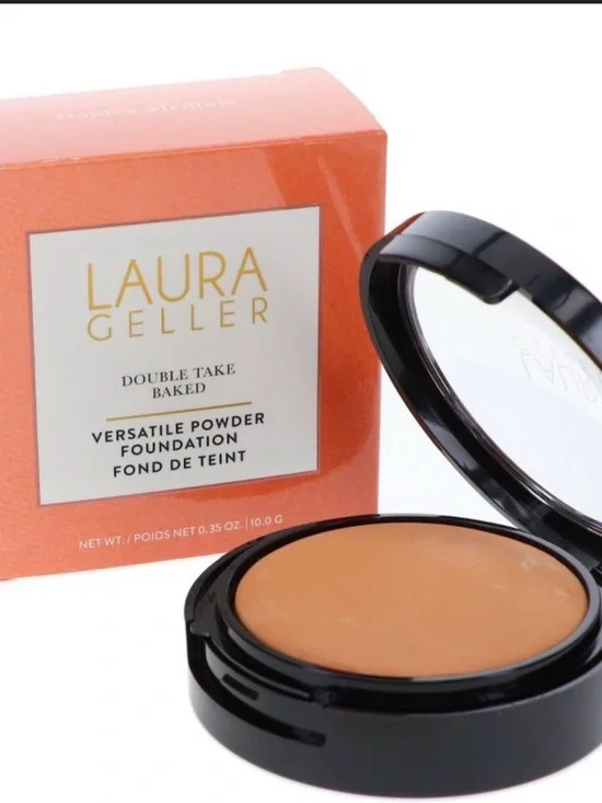 New Laura Geller Double Take Baked Versatile Powder Foundation - Golden Medium