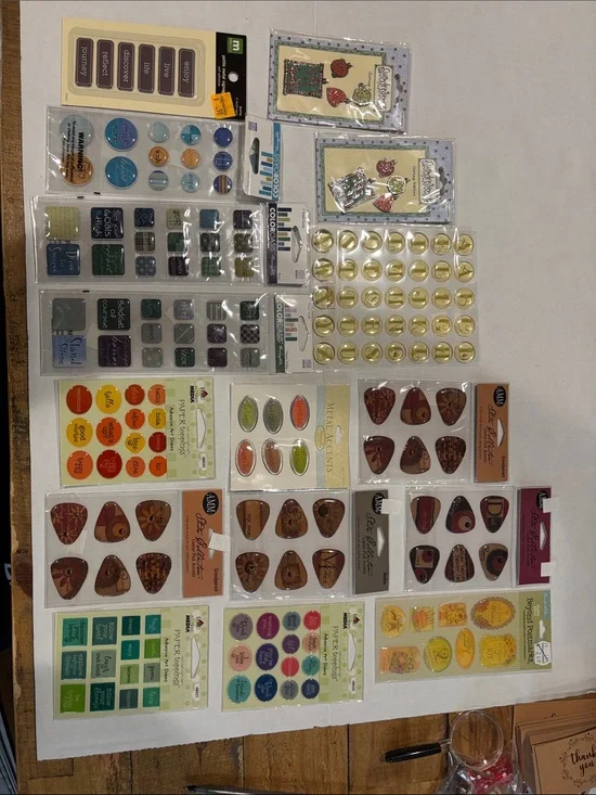 Scrapbooking Assorted Sticker and Embellishment Pack - Multicolor lot 4