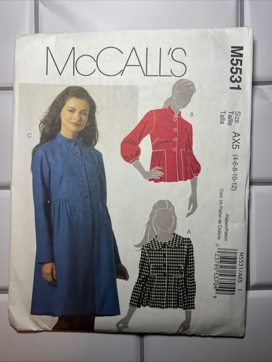 McCall’s M5531 Sewing Pattern AX5 Women’s Fashion Sewing Pattern