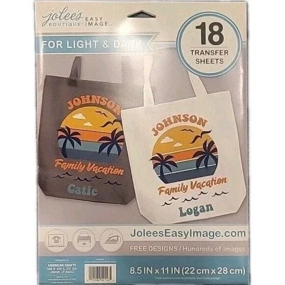 Jolee's Easy Image ~18 Transfer Sheets~ For Light & Dark 8.5