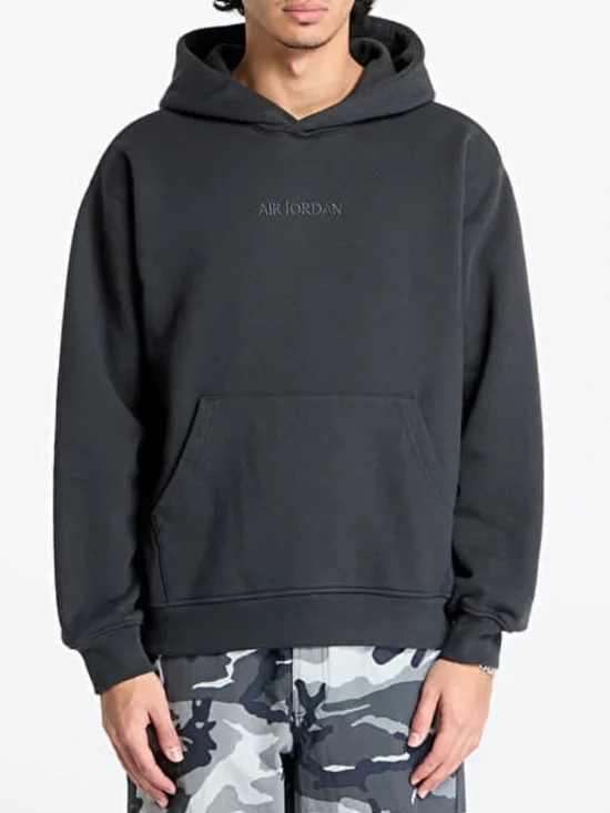 Air Jordan Wordmark Fleece Pullover Hoodie Sweatshirt Gray Men’s Size Medium