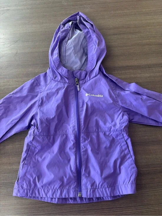 Columbia Kids Purple Hooded Raincoat